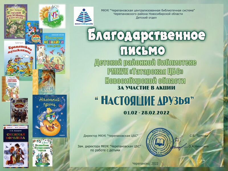 Файл:Настоящие Детская районная библиотека РМКУК Татарская ЦБС.JPG