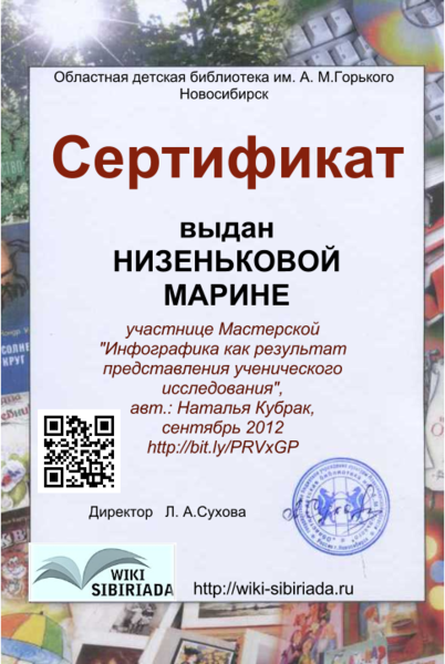Файл:Сертификат Инфографика Низенькова.png