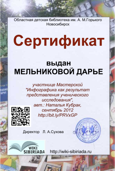 Файл:Сертификат Инфографика Мельникова.png